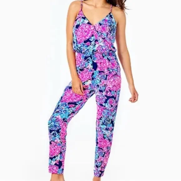 Lilly Pulitzer Dante Floral Sleeveless Jumpsuit.Size XXS - Picture 3 of 15